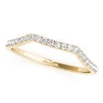 Curverd Wedding Ring, in Yellow Gold - 50519