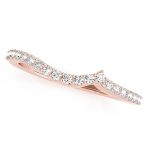 Curverd Wedding Ring, in Rose Gold - 50521