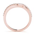 Curverd Wedding Ring, in Rose Gold - 50521