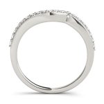 Curverd Wedding Ring, in White Gold - 50521