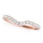 Curverd Wedding Ring, in Rose Gold - 50522