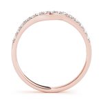 Curverd Wedding Ring, in Rose Gold - 50522