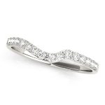 Curverd Wedding Ring, in Sterling Silver - 50522