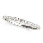 Prong Set Wedding Ring, in White Gold - 50523