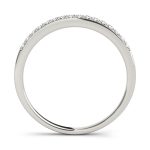 Prong Set Wedding Ring, in White Gold - 50523