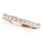 Curverd Wedding Ring, in Rose Gold - 50526