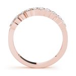 Curverd Wedding Ring, in Rose Gold - 50526