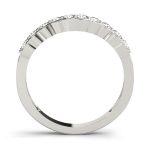 Curverd Wedding Ring, in Platinum - 50526