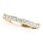 Curverd Wedding Ring, in Yellow Gold - 50526