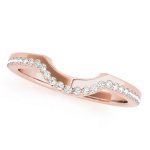 Curverd Wedding Ring, in Rose Gold - 50527