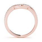 Curverd Wedding Ring, in Rose Gold - 50527