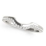 Curverd Wedding Ring, in Sterling Silver - 50527