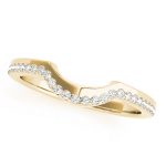 Curverd Wedding Ring, in Yellow Gold - 50527