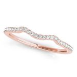 Curverd Wedding Ring, in Rose Gold - 50555