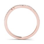 Curverd Wedding Ring, in Rose Gold - 50555