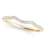 Curverd Wedding Ring, in Yellow Gold - 50555