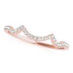 Curverd Wedding Ring, in Rose Gold - 50556