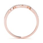 Curverd Wedding Ring, in Rose Gold - 50556