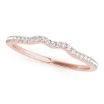 Curverd Wedding Ring, in Rose Gold - 50560