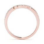 Curverd Wedding Ring, in Rose Gold - 50560