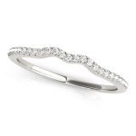 Curverd Wedding Ring, in Platinum - 50560