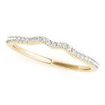 Curverd Wedding Ring, in Yellow Gold - 50560