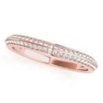 Curverd Wedding Ring, in Rose Gold - 50562