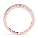 Curverd Wedding Ring, in Rose Gold - 50562