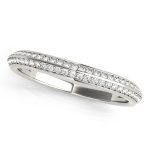 Curverd Wedding Ring, in Sterling Silver - 50562