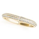 Curverd Wedding Ring, in Yellow Gold - 50562