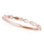 Bezel Set Wedding Ring, in Rose Gold - 50567