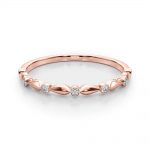 Bezel Set Wedding Ring, in Rose Gold - 50567