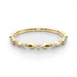 Bezel Set Wedding Ring, in Yellow Gold - 50567