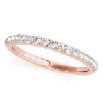 Prong Set Wedding Ring, in Rose Gold - 50573