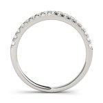 Prong Set Wedding Ring, in White Gold - 50573