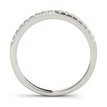 Prong Set Wedding Ring, in White Gold - 50581