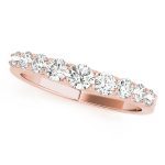 Curverd Wedding Ring, in Rose Gold - 50589