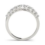 Curverd Wedding Ring, in White Gold - 50589