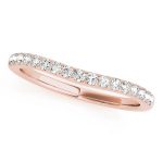 Curverd Wedding Ring, in Rose Gold - 50591