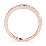 Curverd Wedding Ring, in Rose Gold - 50591