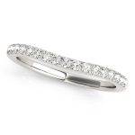 Curverd Wedding Ring, in Sterling Silver - 50591