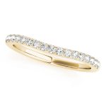 Curverd Wedding Ring, in Yellow Gold - 50591