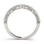 Prong Set Wedding Ring, in White Gold - 50606