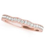 Curverd Wedding Ring, in Rose Gold - 50608