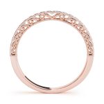 Curverd Wedding Ring, in Rose Gold - 50608