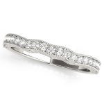 Curverd Wedding Ring, in Sterling Silver - 50608