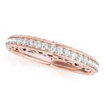 Prong Set Wedding Ring, in Rose Gold - 50609