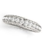 Prong Set Wedding Ring, in White Gold - 50615