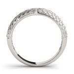 Prong Set Wedding Ring, in White Gold - 50615