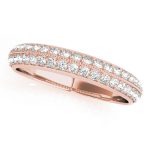 Pave Wedding Ring, in Rose Gold - 50616